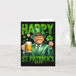 Make St Patricks Day Great Again Funny Trump Men W Card