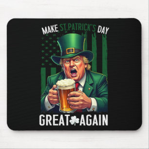 Make St Patricks Day Great Again Funny Trump Men W Mouse Pad