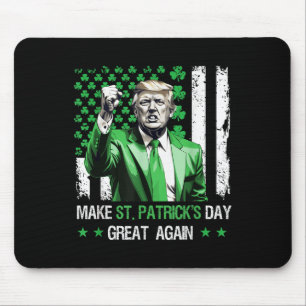 Make St Patricks Day Great Again Funny Trump Mouse Pad