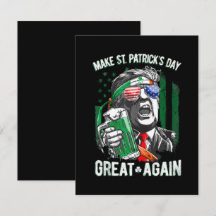 Make St Patrick's Day Great Again Funny Trump RSVP Card