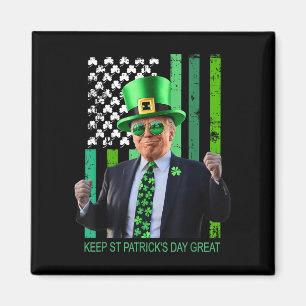 Make St Patricks Day Great Again Irish American Fl Magnet
