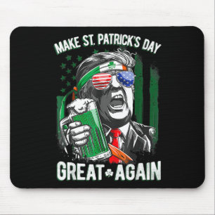 Make St Patricks Day Great Again Irish Leprechaun Mouse Pad