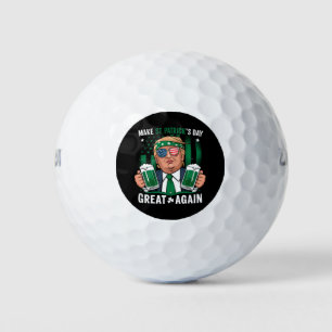 Make St Patrick's Day Great Again Irish Trump Golf Balls