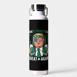Make St Patrick's Day Great Again Irish Trump Water Bottle