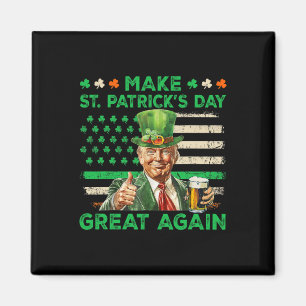 Make St Patricks Day Great Again Irish Usa Flag Tr Magnet