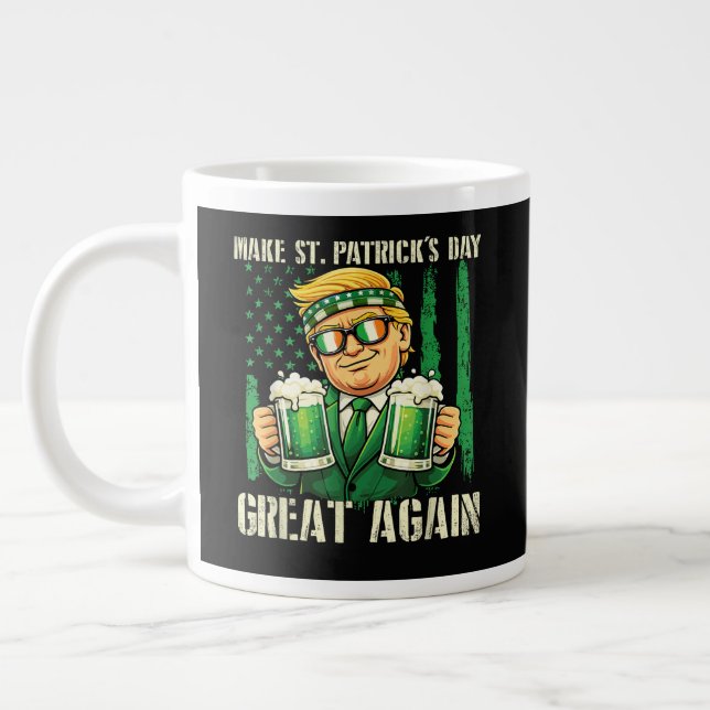 Make St. Patrick's Day Great Again Large Coffee Mug (Left)
