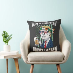 Make St Patricks Day Great Again Saint Paddys Cushion