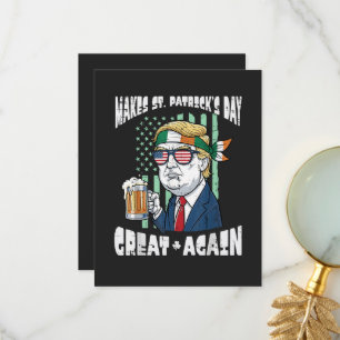 Make St Patricks Day Great Again Saint Paddys Thank You Card
