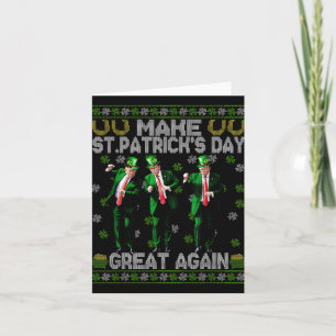 Make St Patricks Day Great Again Shamrock Trump Am Card