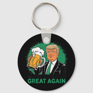 Make St Patricks Day Great Again Shirt Trump Men Key Ring
