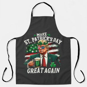 Make St. Patrick's Day Great Again Trump Apron