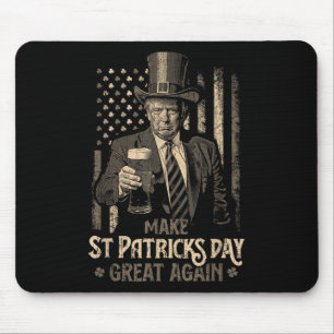 Make St Patricks Day Great Again Trump Shamrock _4 Mouse Pad