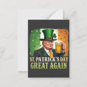 Make St. Patrick's Great Again Trump Irish  Card