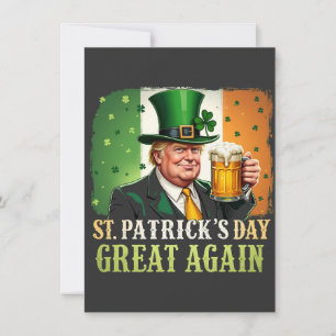 Make St. Patrick's Great Again Trump Irish  Invitation