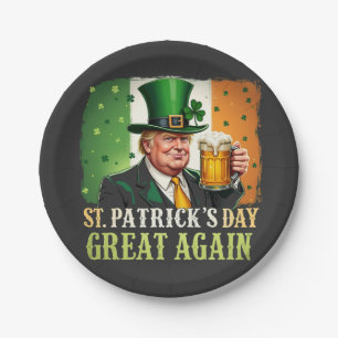 Make St. Patrick's Great Again Trump Irish  Paper Plate