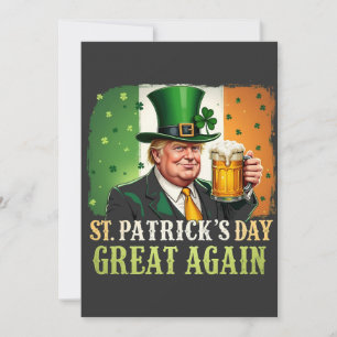 Make St. Patrick's Great Again Trump Irish Thank You Card