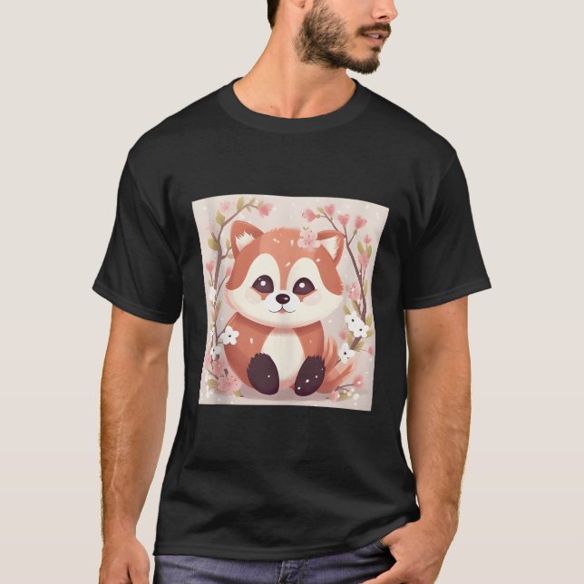 Make Statet With Our Playful And Stylish Red Panda T-Shirt (Front)