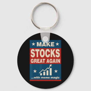 Make Stocks Great Again Trump New Economy Politic Key Ring