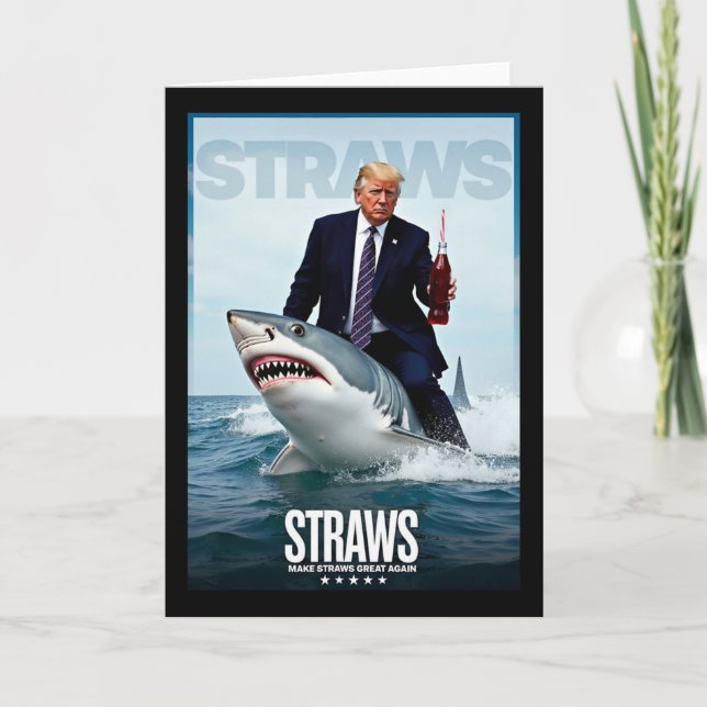 Make Straws Great Again Meme Design  Card (Front)