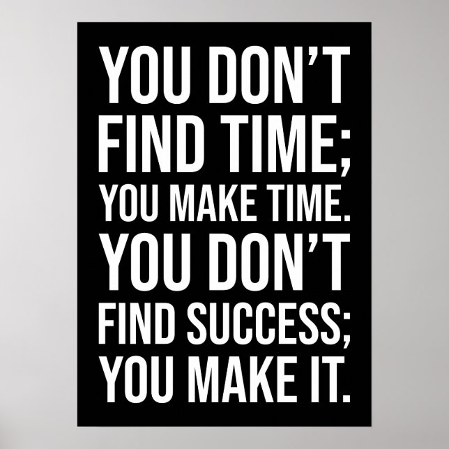 Make Success - Hustle Grind Motivational Poster (Front)