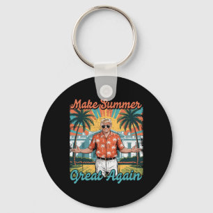 Make Summer Great Again Funny Donald Trump Vacatio Key Ring