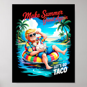 Make Summer Great Again Funny President Chicken Ta Poster