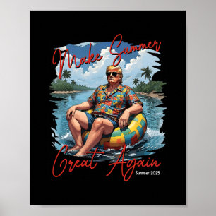 Make Summer Great Again Hawaii Beach Trump Summer  Poster