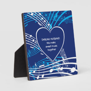 MAKE SWEET MUSIC Darling Husband VALENTINE Plaque