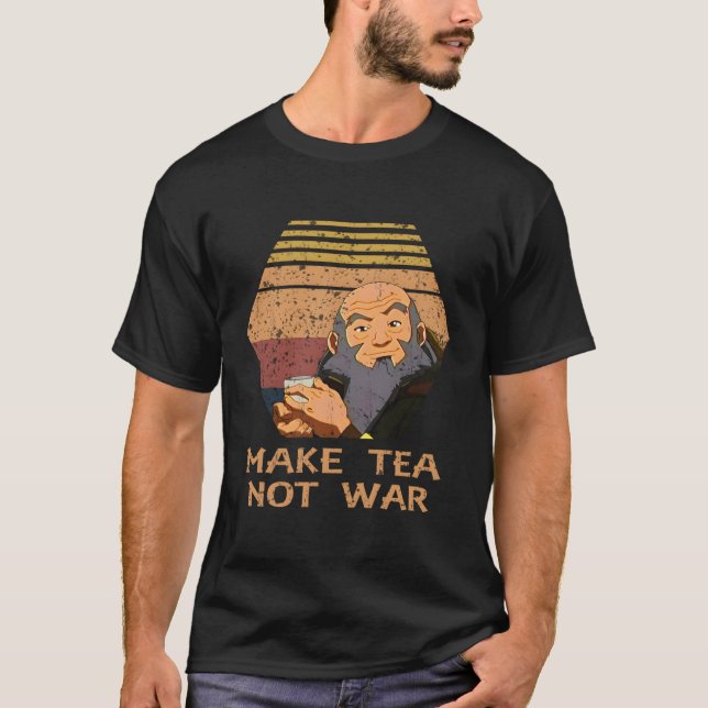 Make Tea Not War Peaceful Samurai Tea Drinker T-Shirt (Front)