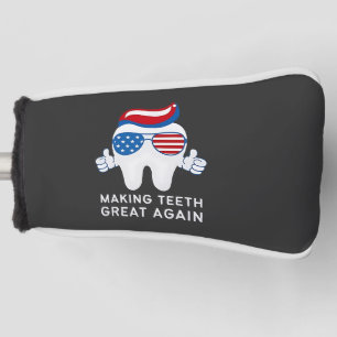 Make Teeth Great Again 4th of July Dental Golf Head Cover