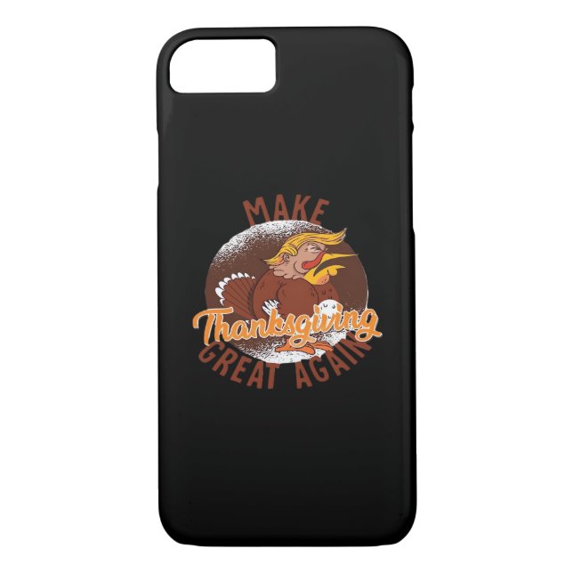Make Thanksgiving Great Again Funny Turkey Trumpki Case-Mate iPhone Case (Back)