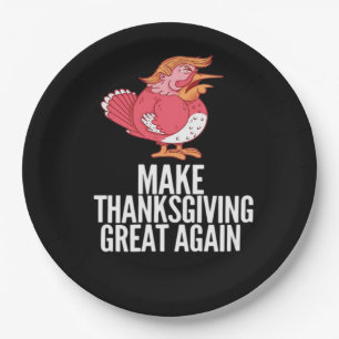 Make Thanksgiving Great Again Trumpkin – Basic Pum Paper Plate