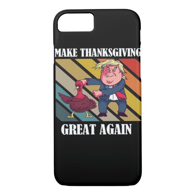 Make Thanksgiving Great Again Trumpkin – Sloth & S Case-Mate iPhone Case (Back)