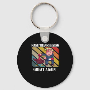 Make Thanksgiving Great Again Trumpkin – Sloth & S Key Ring