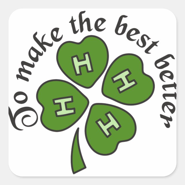 Make The Best Better Square Sticker (Front)