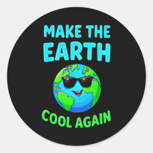 Make The Earth Cool Again Eco-friendly Enthusiasts Classic Round Sticker