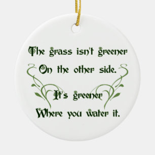 Make the Grass Greener Ceramic Tree Decoration
