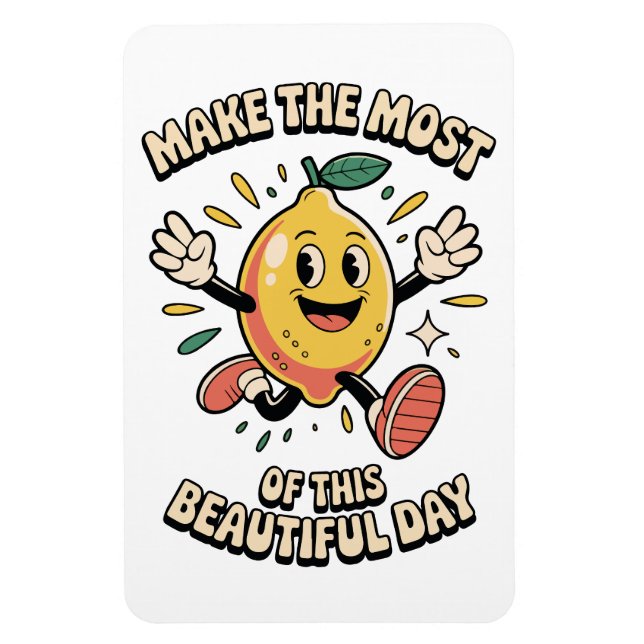 Make the Most – Lemon Fridge Magnet (Vertical)