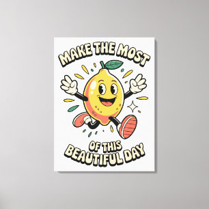 Make the Most – Lemon Poster Art Canvas Print