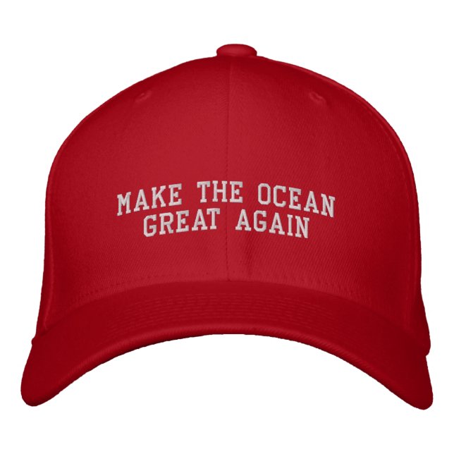 Make The Ocean Great Again Embroidered Hat (Front)
