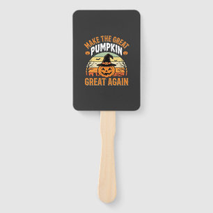 Make The Pumpkin Great Again Halloween Design_1 Hand Fan