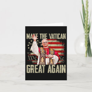 Make The Vatican Great Again Pope Leo Xiv Retro Card