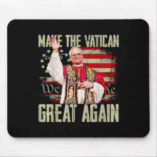 Make The Vatican Great Again Pope Leo Xiv Retro Mouse Pad