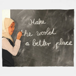MAKE the WORLD a BETTER PLACE Fleece Blanket