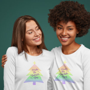 Make the Yuletide Gay Pastel Rainbow T-Shirt
