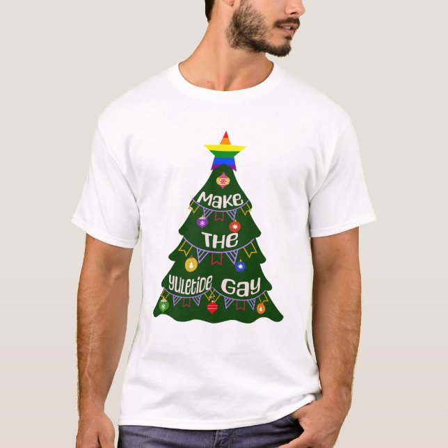 Make the Yuletide Gay Pride T-Shirt (Front)