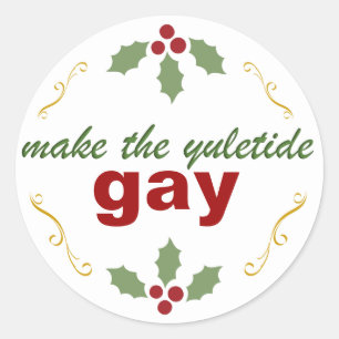 make the yuletide gay sticker