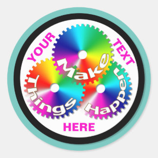 Make Things Happen Motivational Classic Round Stic Classic Round Sticker