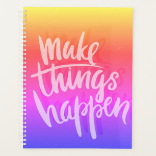 Make Things Happen Rainbow Ombre Planner