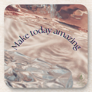 Make Today Amazing – Motivational Abstract Design Coaster